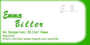 emma biller business card